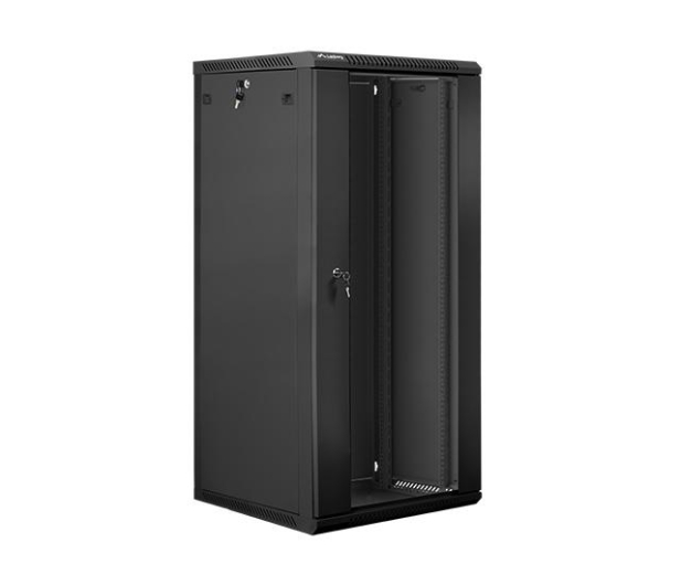 LANBERG Szafa instalacyjna wisząca 19'' 27U 600X600mm czarna (drzwi szklane) WF01-6627-10B - 455320 - zdjęcie 3